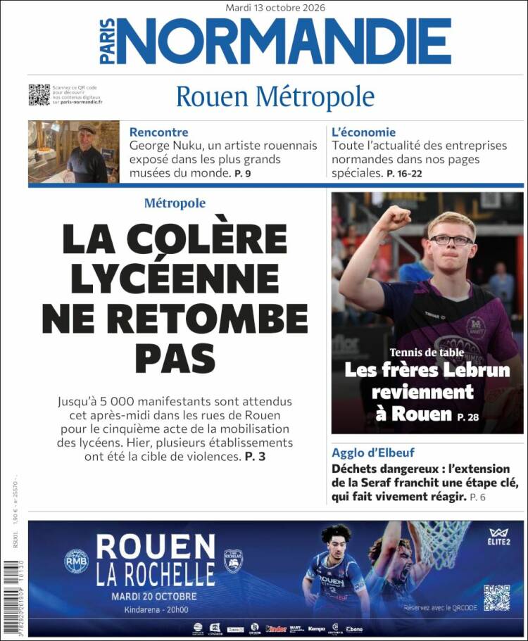 Portada de Paris Normandie (Francia)