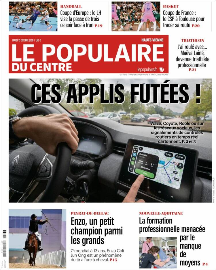 Portada de Le Populaire du Centre (Francia)