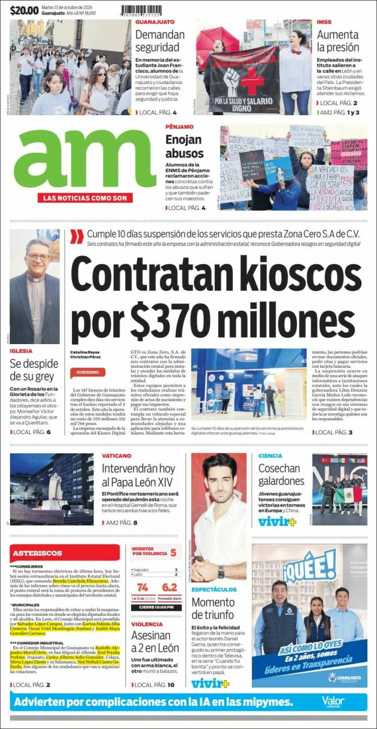 Portada de Al Día A.M. (M&eacute;xico)