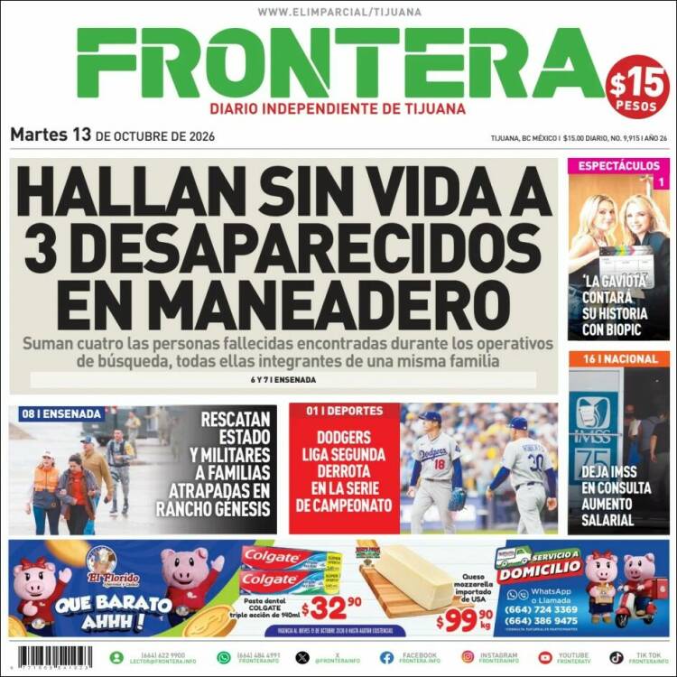 Portada de Frontera (M&eacute;xico)