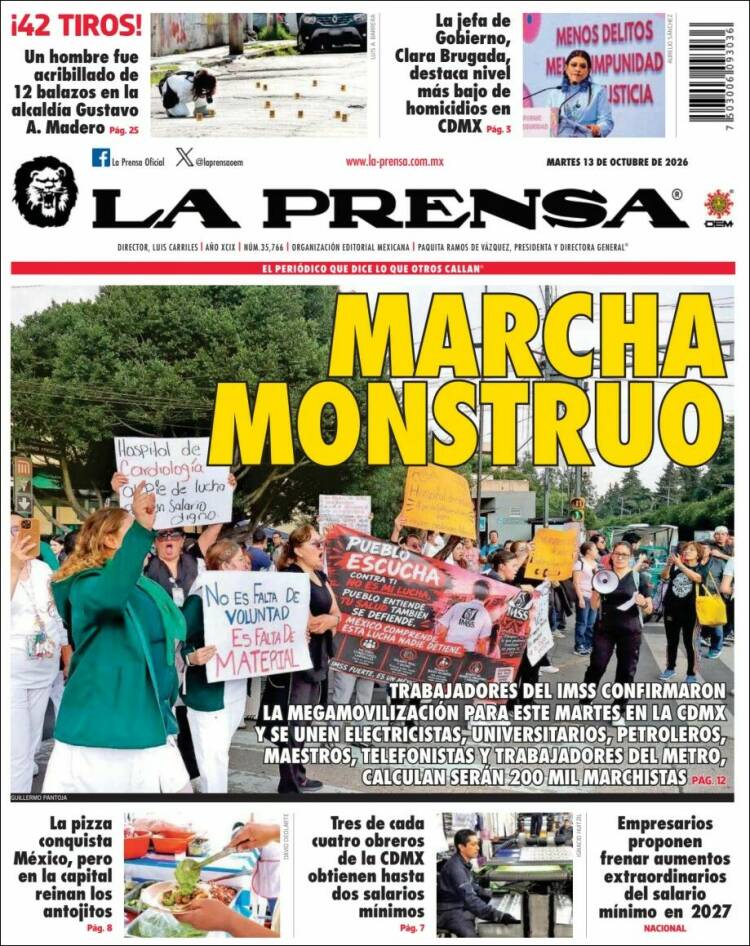 Portada de La Prensa (M&eacute;xico)