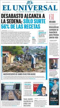 Portada de El Universal (M&eacute;xico)