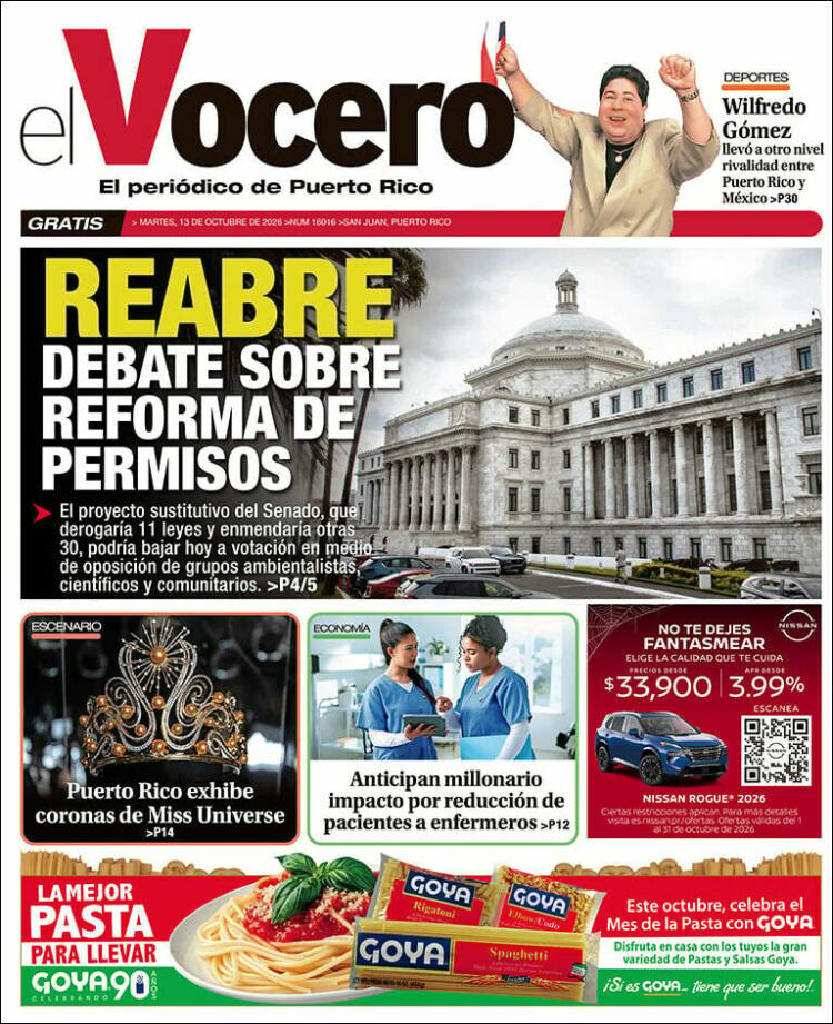Portada de Vocero (Puerto Rico)