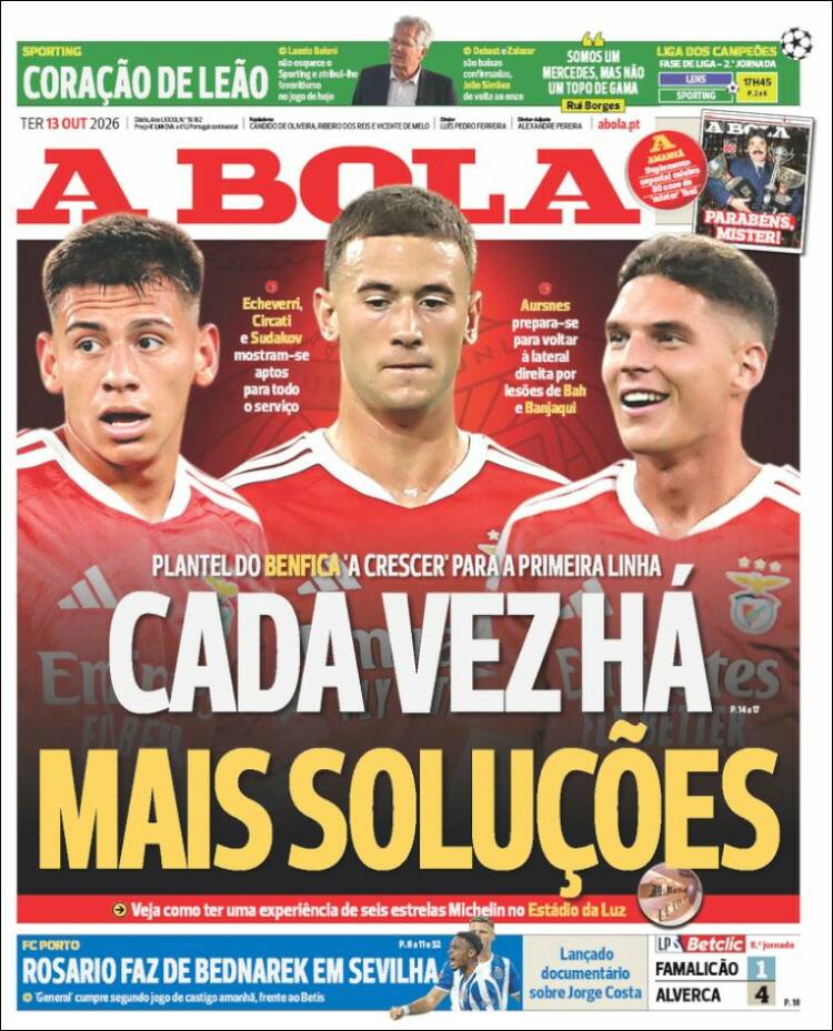Portada de A Bola (Portugal)