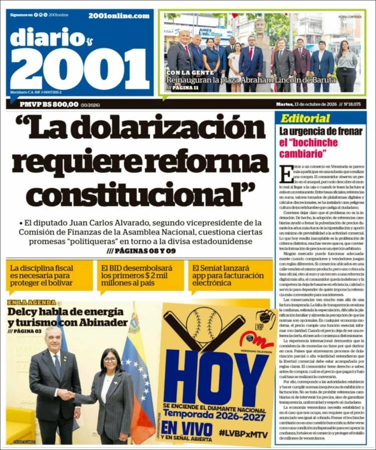 Portada de 2001 - Dosmiluno (Venezuela)