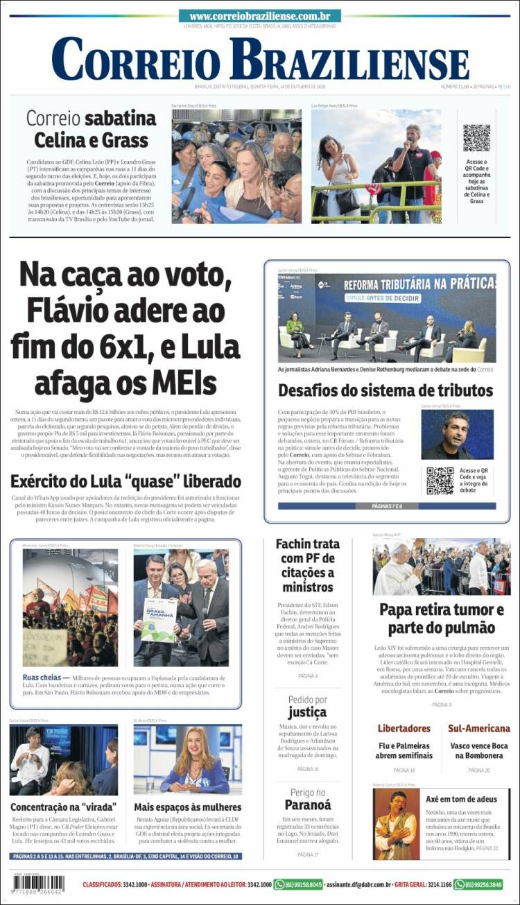 Portada de Correio Braziliense (Brasil)