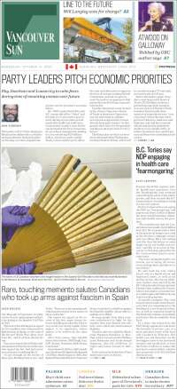 Portada de The Vancouver Sun (Canad&aacute;)