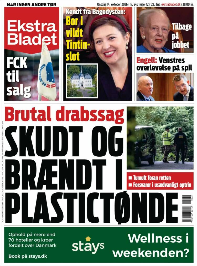 Portada de Ekstra Bladet (Dinamarca)