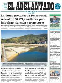 Portada de El Adelantado de Segovia (Espa&ntilde;a)