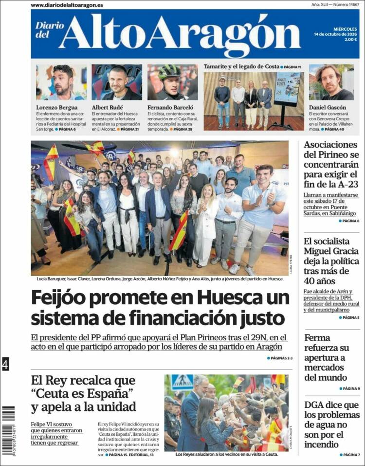 Portada de Diario del AltoAragón (Espa&ntilde;a)