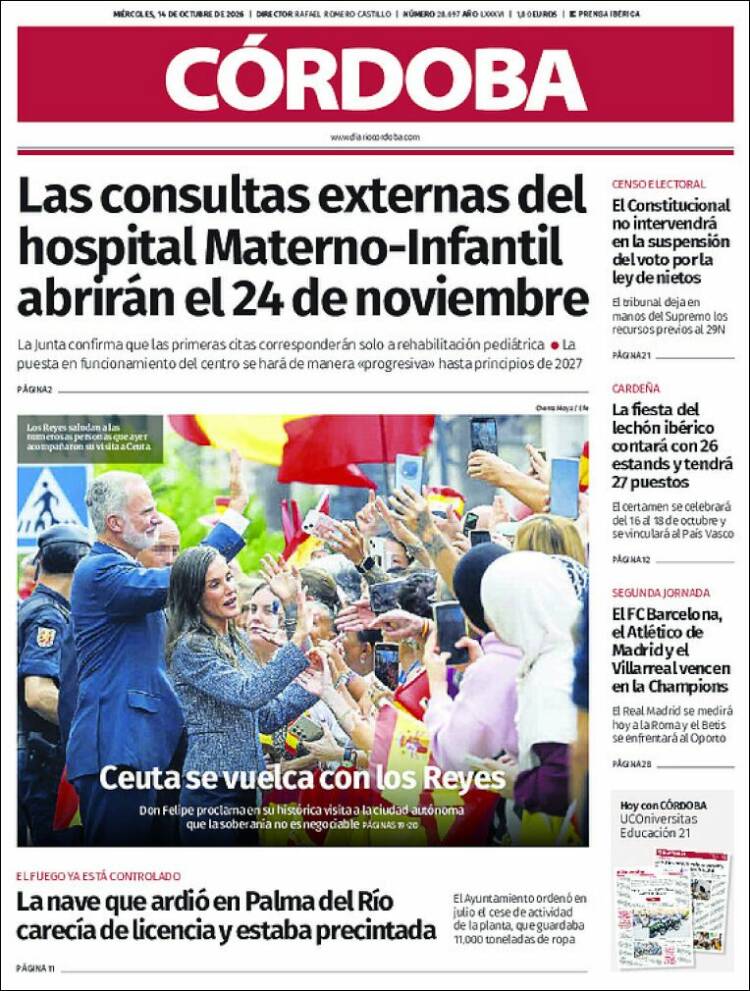 Portada de Diario de Córdoba (Espa&ntilde;a)