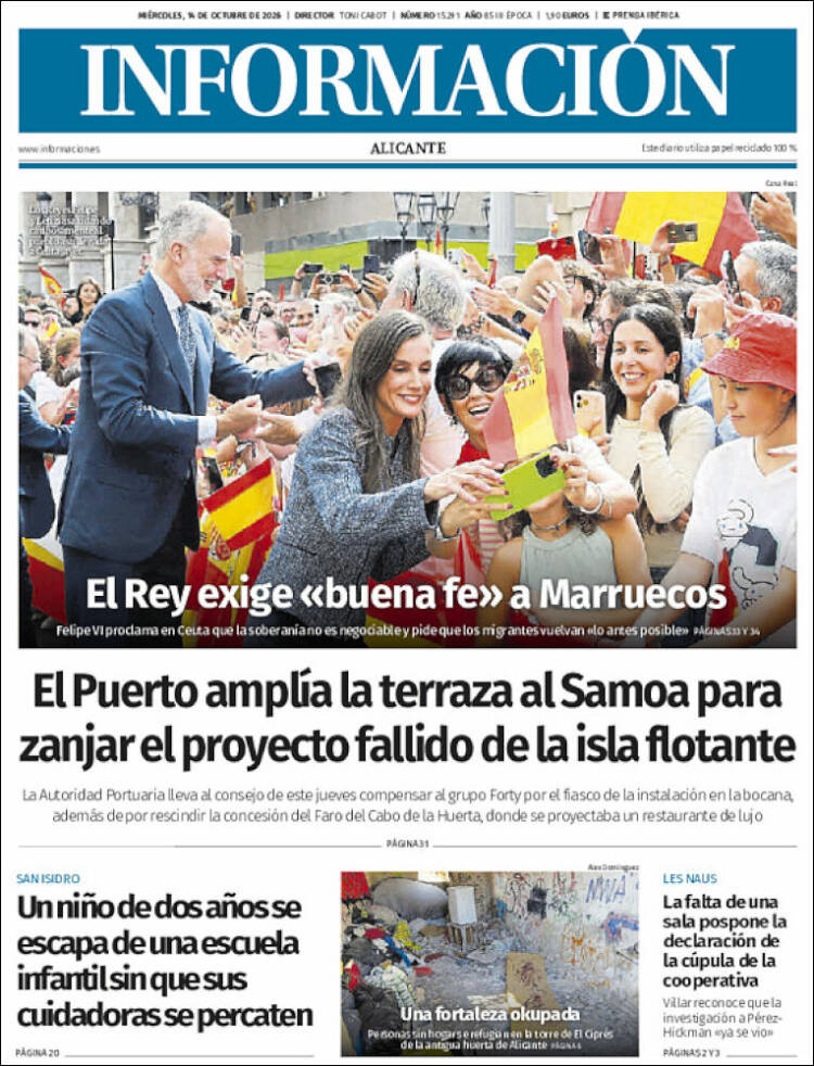 Portada de Diario Información (Espa&ntilde;a)