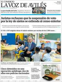 Portada de El Comercio - Avilés (Spain)