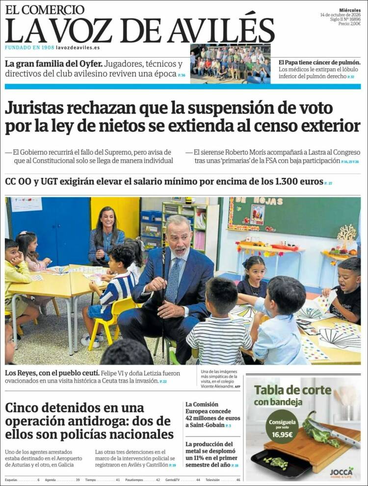 Portada de El Comercio - Avilés (Espa&ntilde;a)