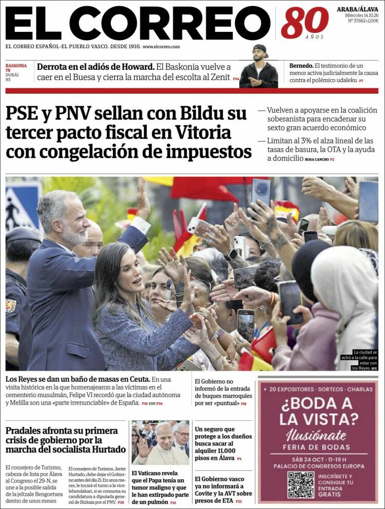 Portada de El Correo - Álava (Espa&ntilde;a)