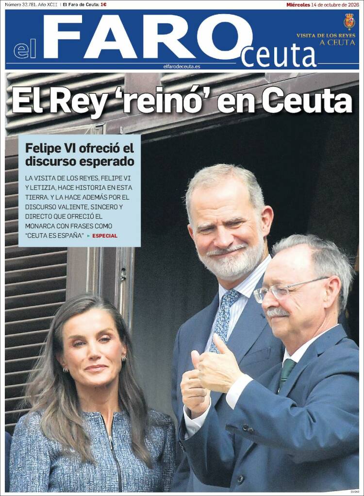 Portada de El Faro de Ceuta (Espa&ntilde;a)