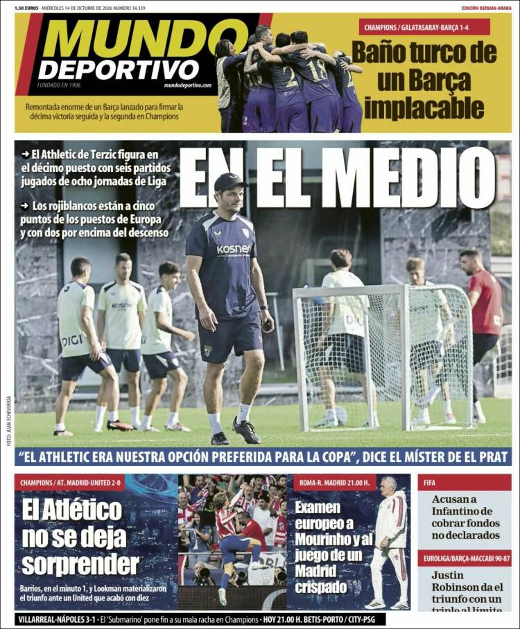 Portada de Mundo Deportivo Bizkaia (Espa&ntilde;a)
