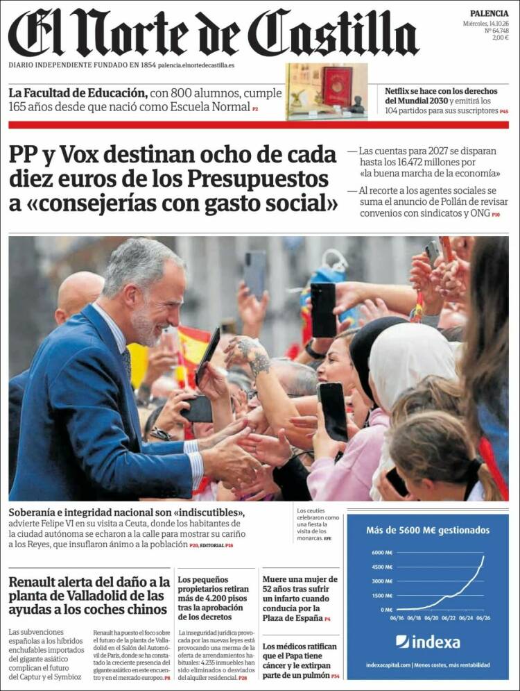 Portada de Norte de Castilla - Palencia (Espa&ntilde;a)