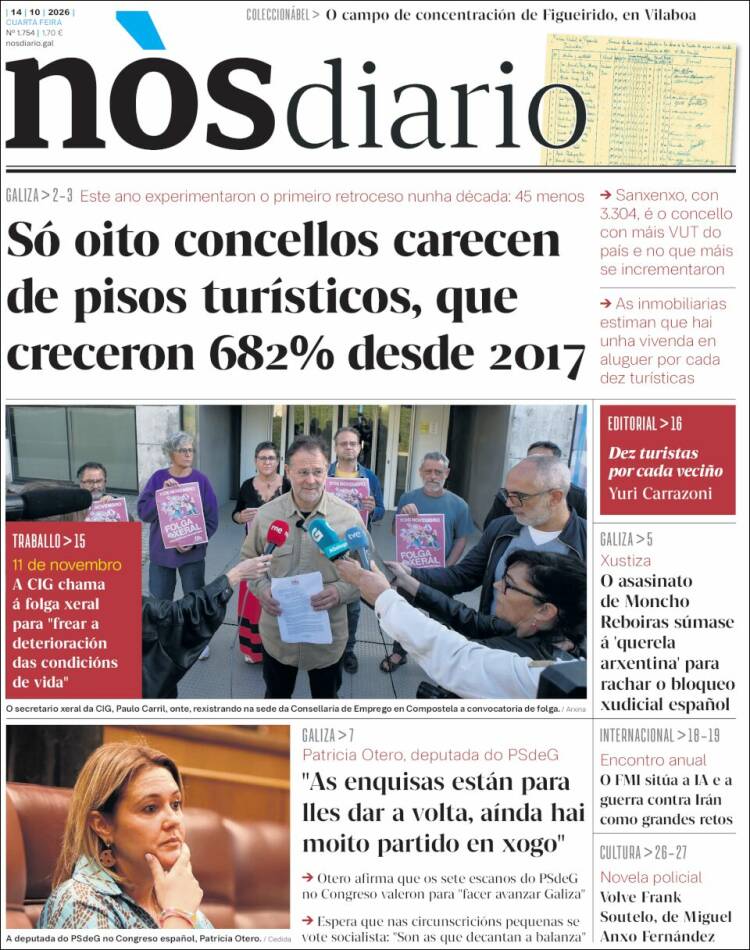 Portada de Nòs Diario (Espa&ntilde;a)