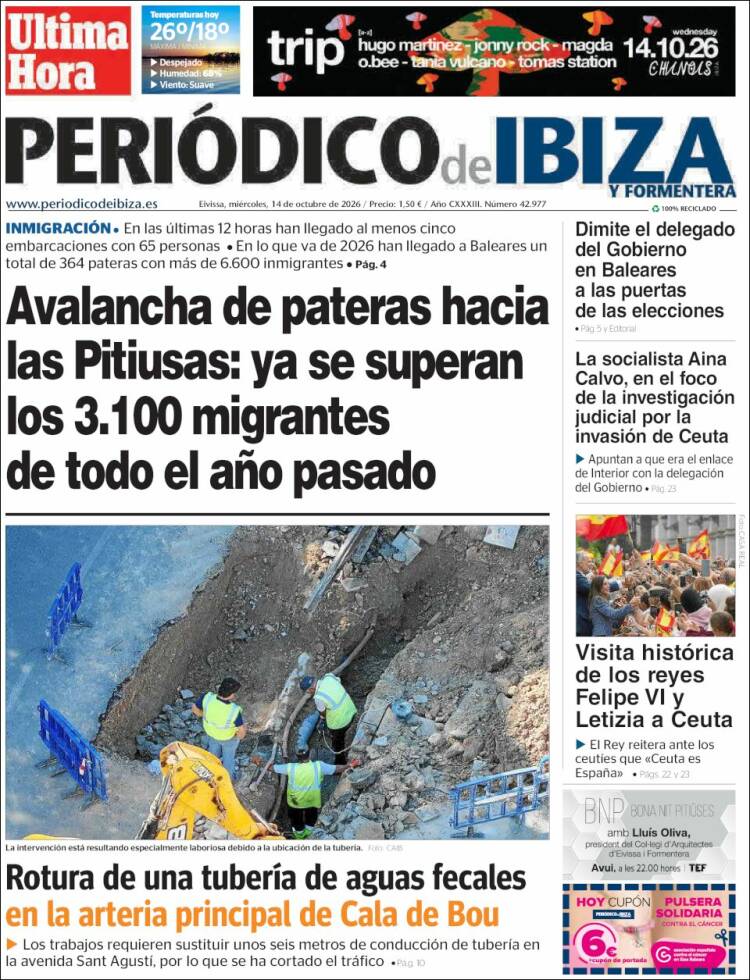 Portada de Periódico de Ibiza (Espa&ntilde;a)
