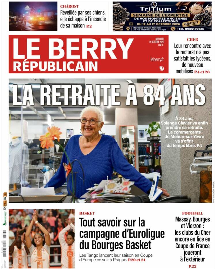 Portada de Berry Republicain (Francia)