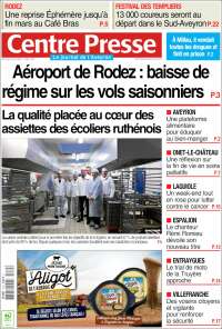 Portada de Centre Presse (Francia)