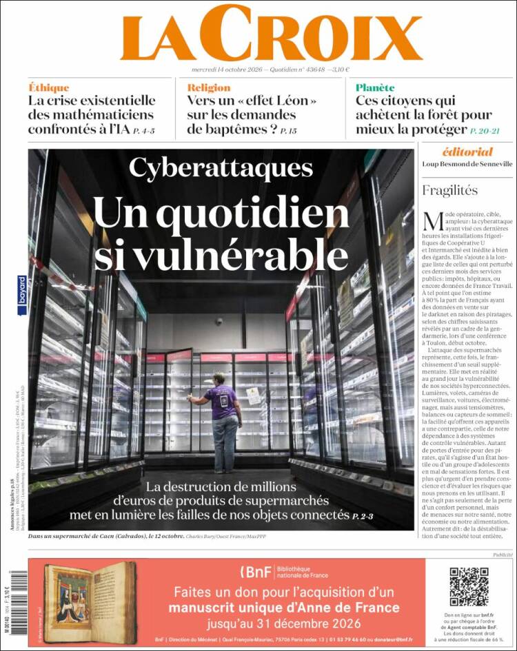 Portada de La Croix (France)