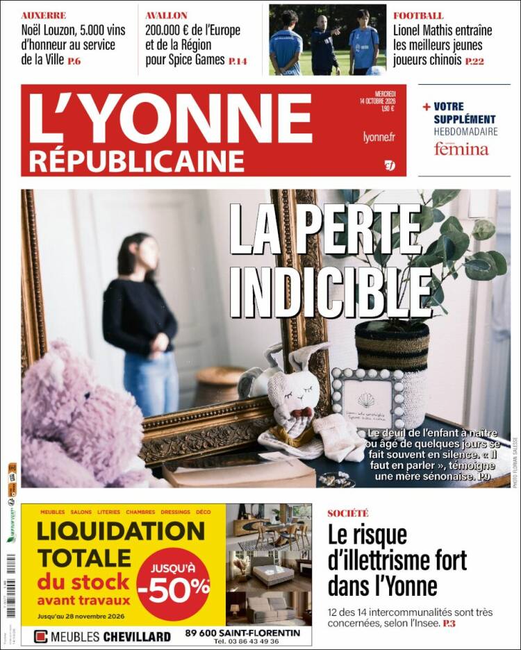 Portada de L'Yonne-Républicaine (Francia)