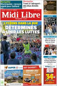 Portada de Midi Libre (Francia)