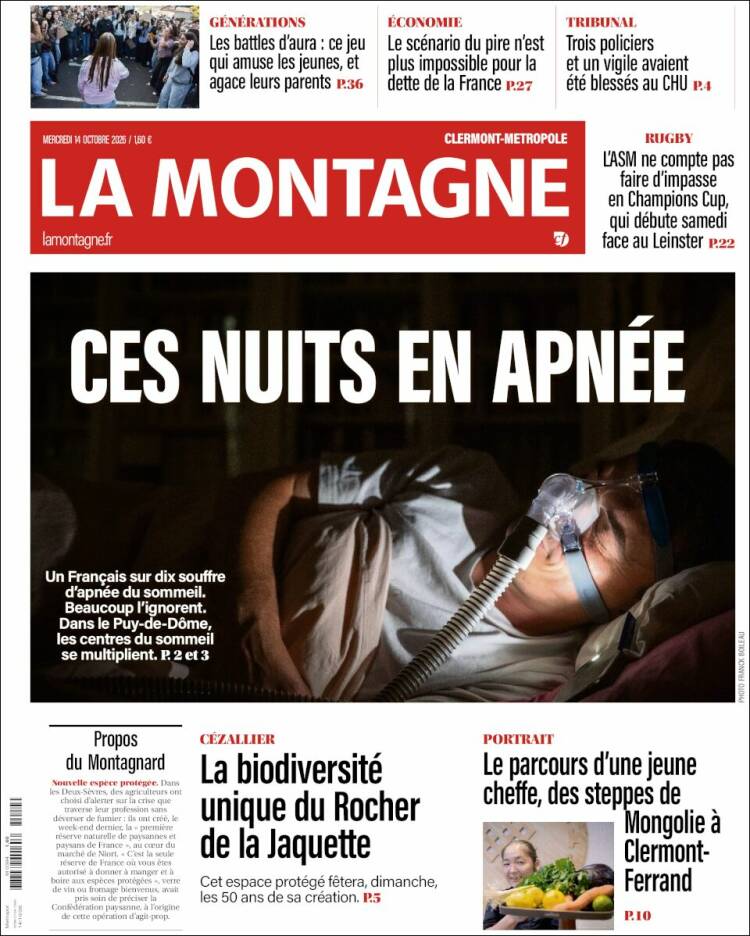 Portada de La Montagne (Francia)