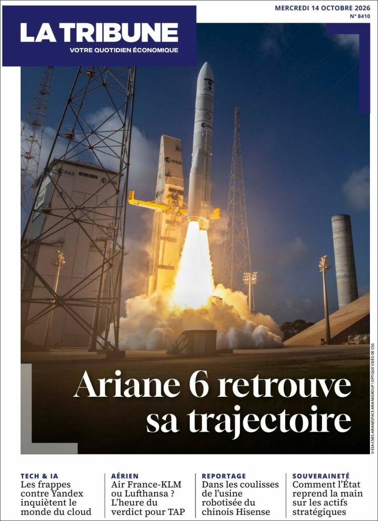Portada de La Tribune (Francia)