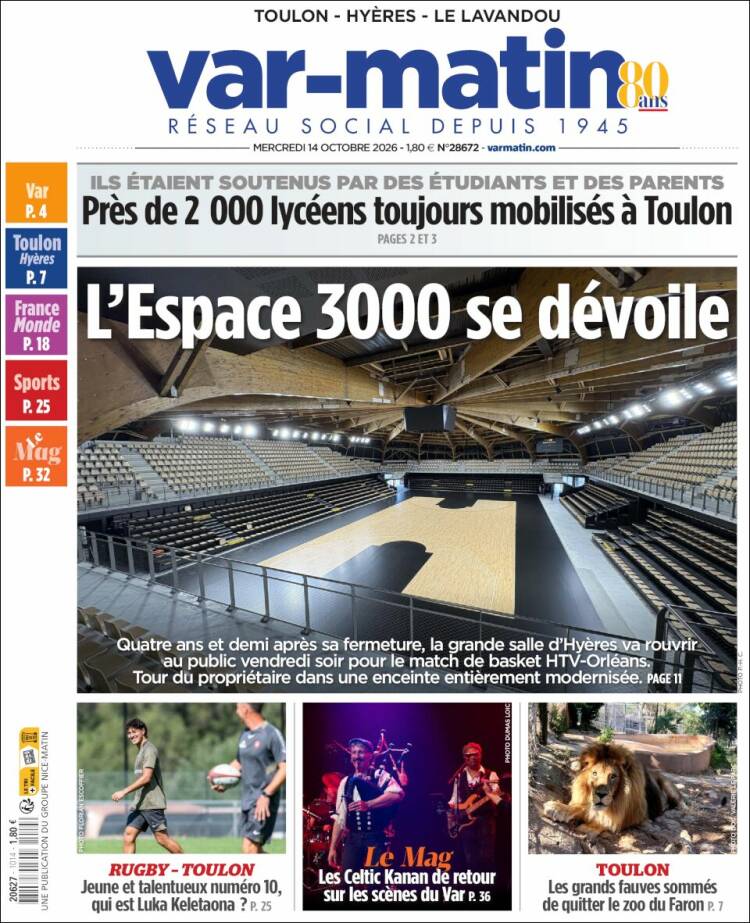 Portada de Var-Matin (Francia)