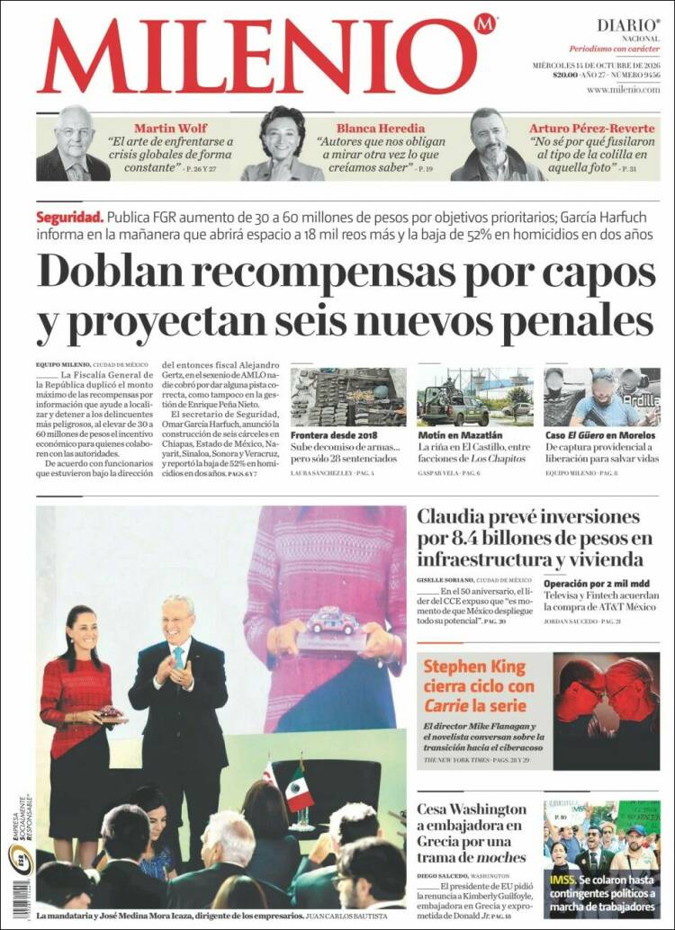 Portada de Milenio (Mexico)