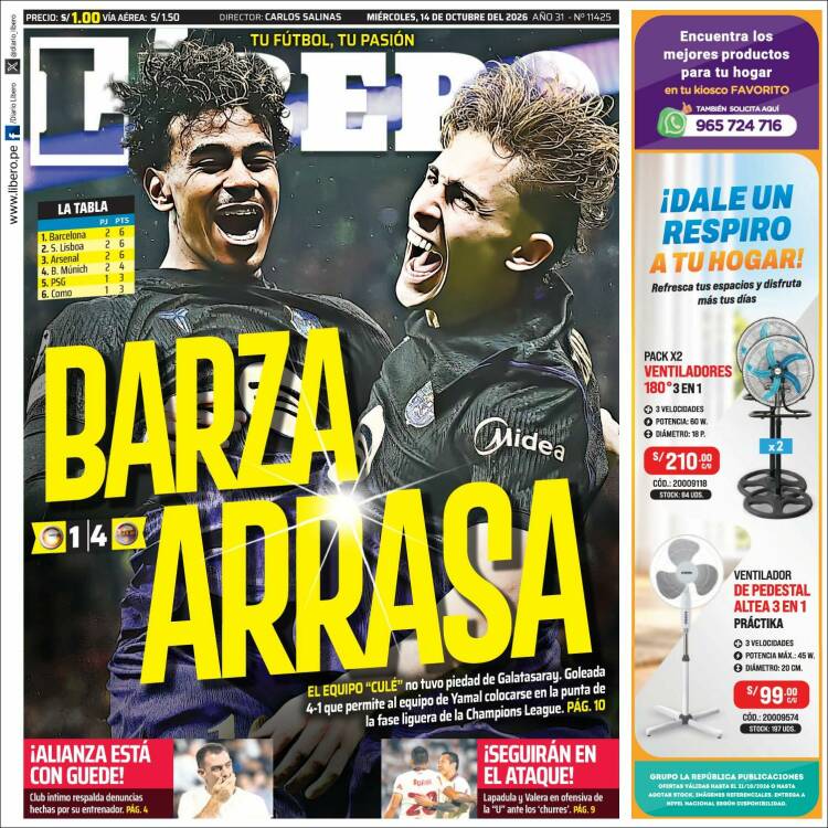 Portada de Líbero (Per&uacute;)