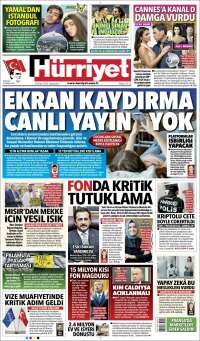 Portada de Hürriyet (Turqu&iacute;a)