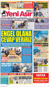 Portada de Yeni Asır (Turqu&iacute;a)