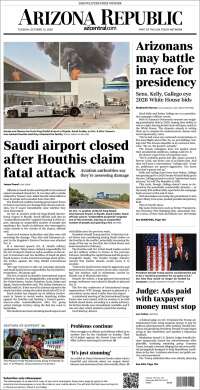 Portada de Arizona Republic News (&Eacute;tats-Unis)