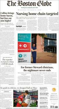 Portada de Boston Globe (&Eacute;tats-Unis)
