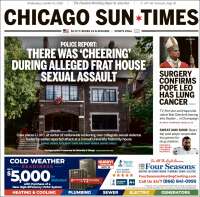 Portada de Chicago Sun-Times (&Eacute;tats-Unis)