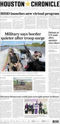 Portada de Houston Chronicle (&Eacute;tats-Unis)