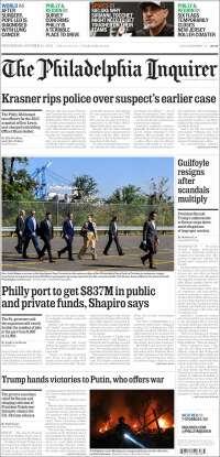 Portada de Philadelphia Inquirer (&Eacute;tats-Unis)