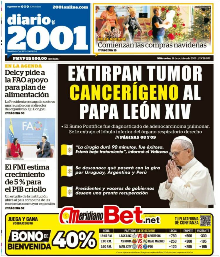 Portada de 2001 - Dosmiluno (Venezuela)