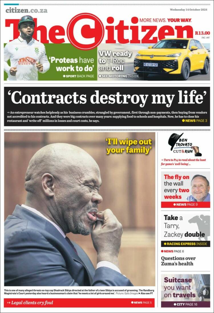 Portada de The Citizen (Afrique du Sud)