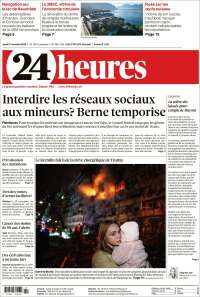 Portada de 24 Heures (Suiza)