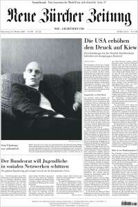 Portada de Neue Zürcher Zeitung (Suiza)
