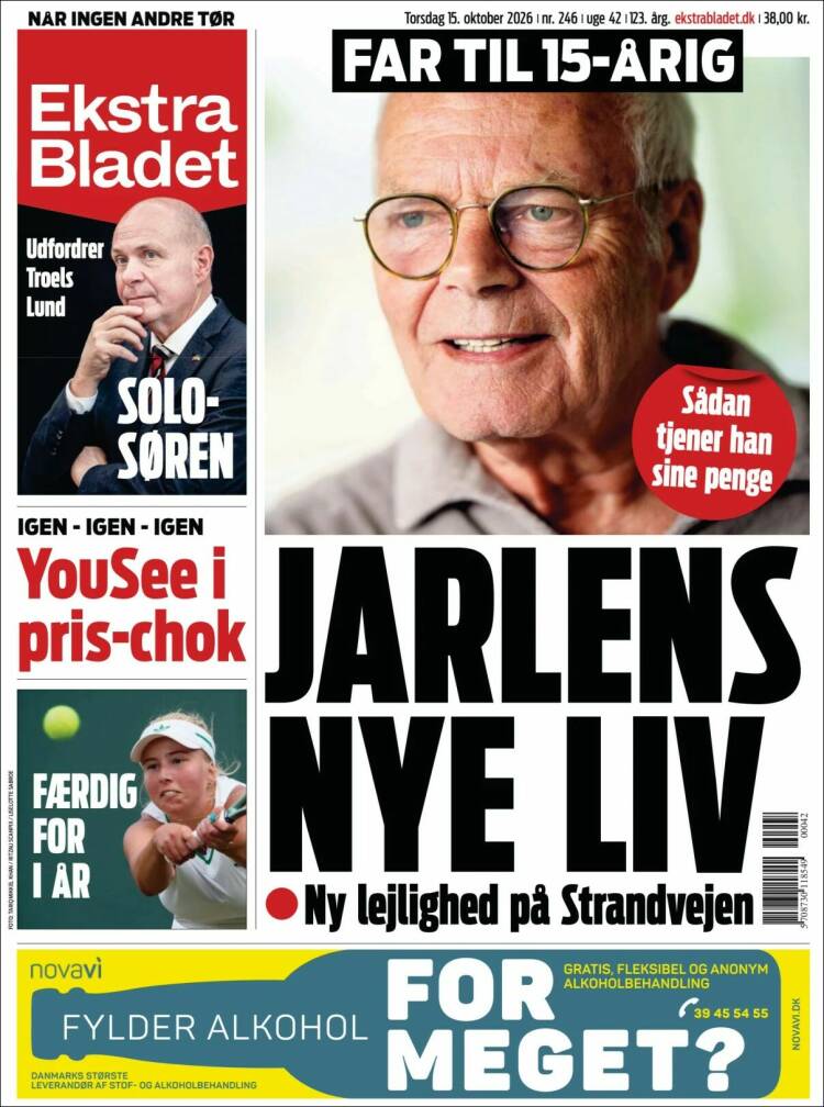 Portada de Ekstra Bladet (Dinamarca)