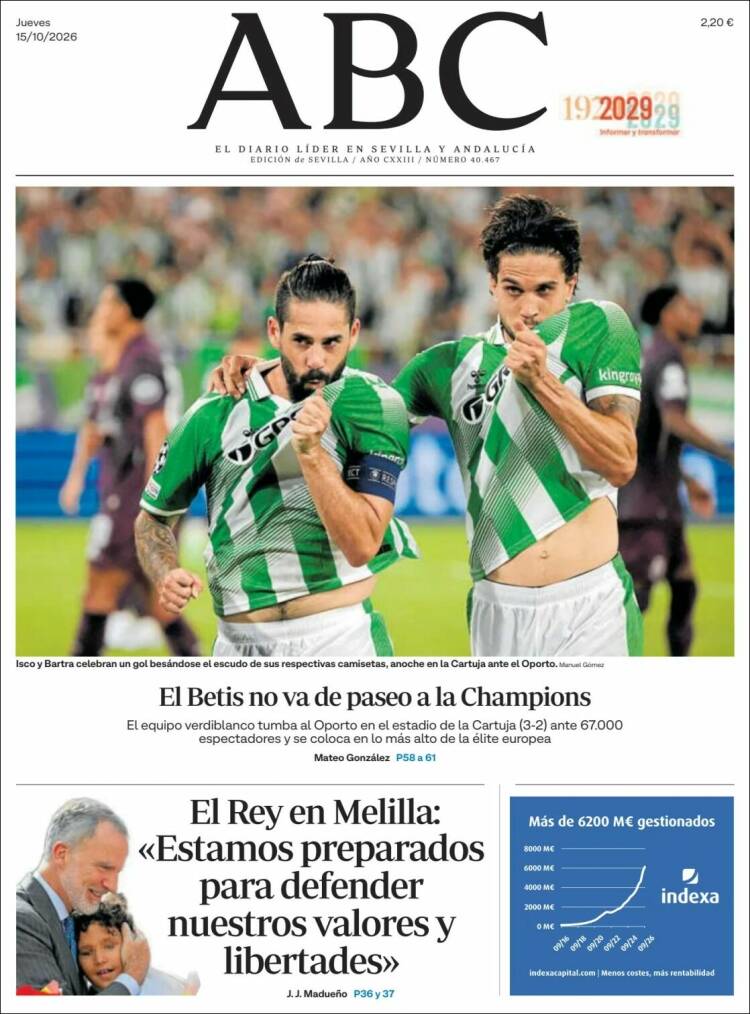 Portada de ABC - Sevilla (Spain)