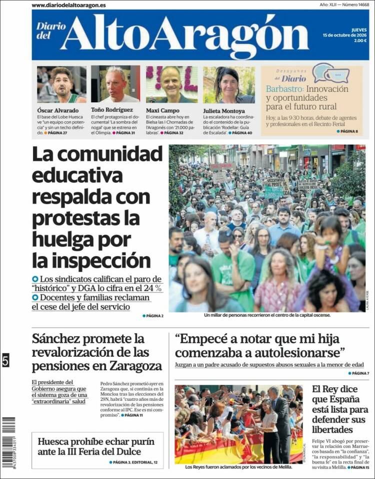 Portada de Diario del AltoAragón (Espa&ntilde;a)