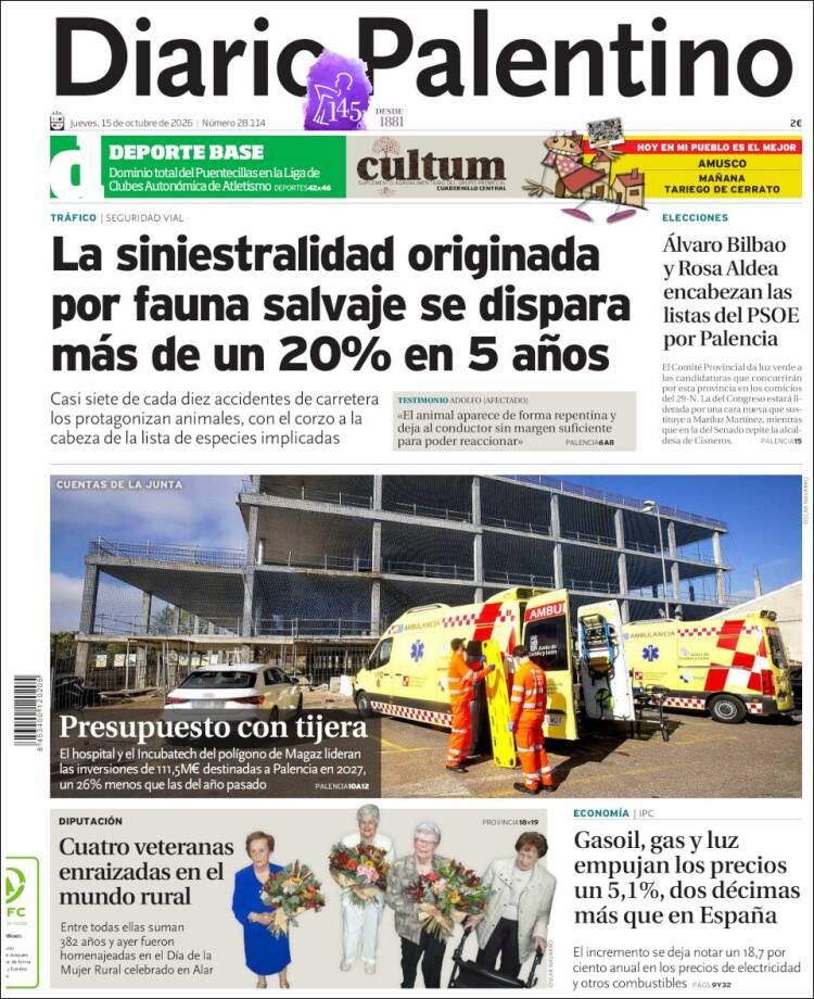Portada de Diario Palentino (Espa&ntilde;a)