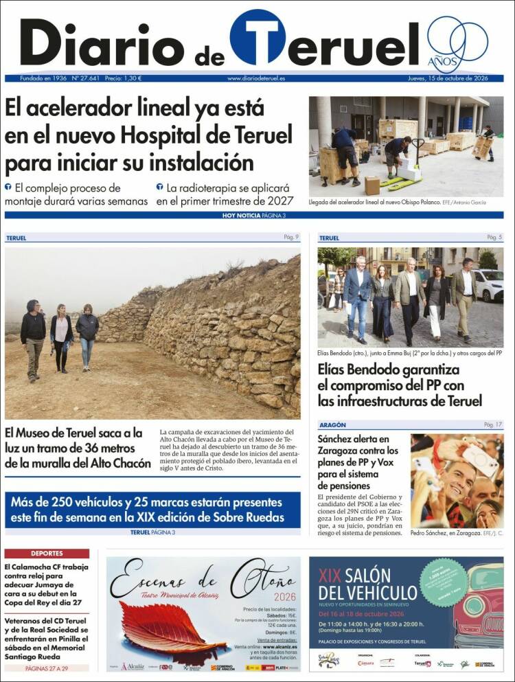 Portada de Diario de Teruel (Espa&ntilde;a)